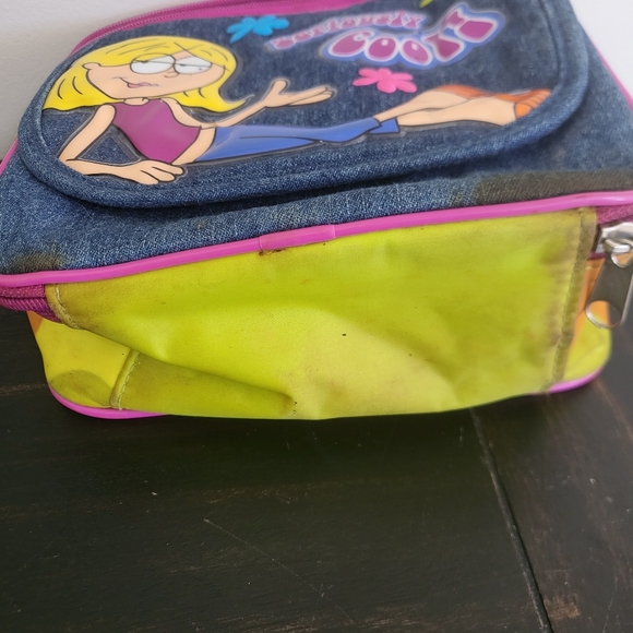 Y2K Lizzie Mcguire Pink Lunch Bag Vintage Lizzie Mcguire Lunch box 8x8 - Picture 4 of 12